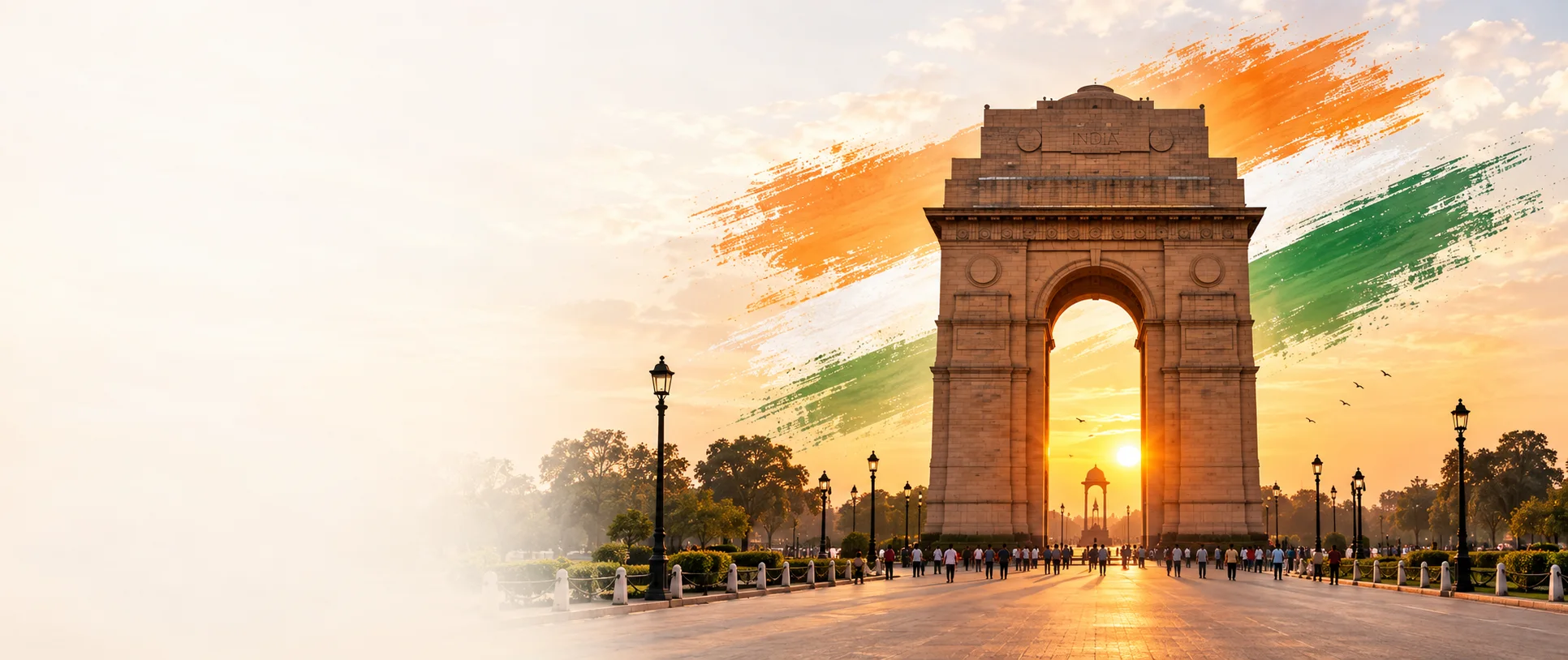 India Gate at sunrise
