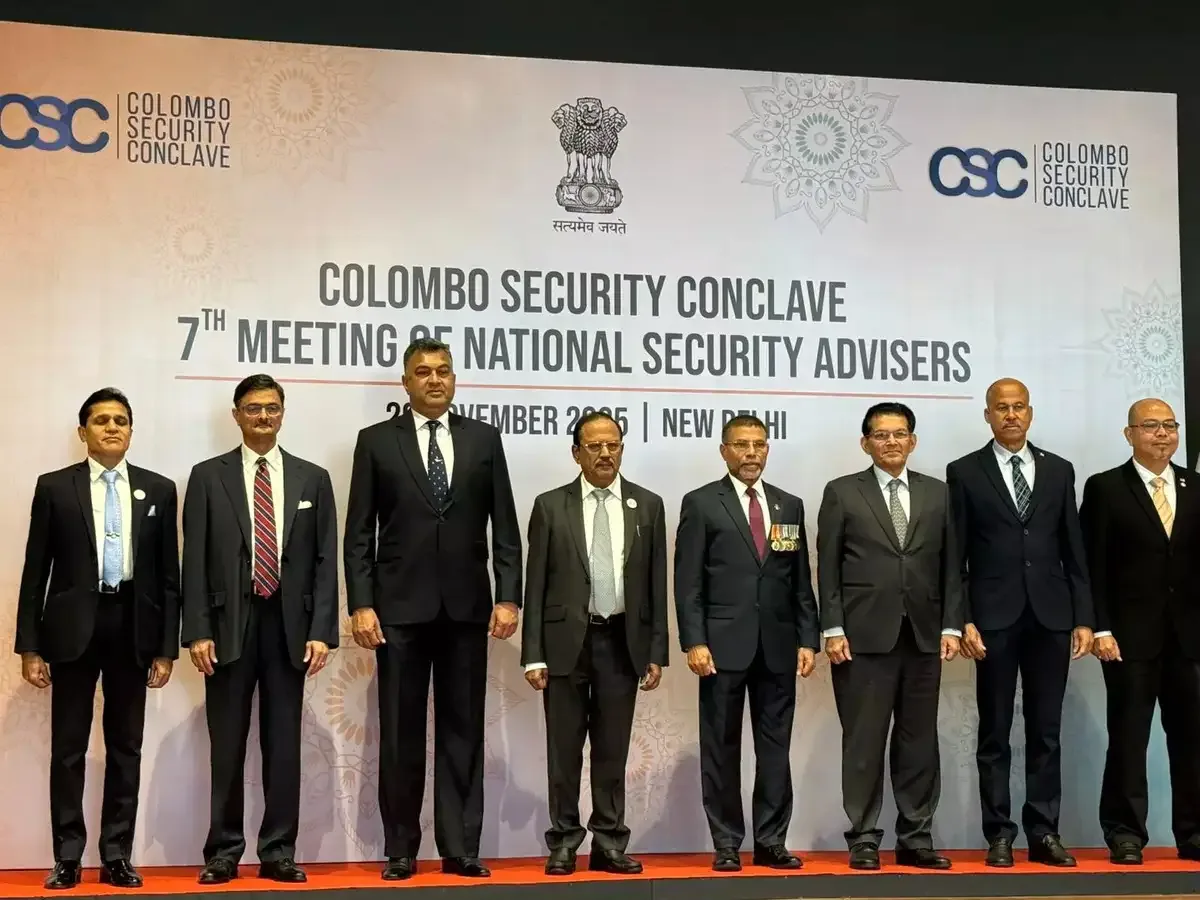 9वीं बैठक की फोटो उपलब्ध नहीं होने के कारण, CSC की 7वीं राष्ट्रीय सुरक्षा सलाहकार स्तर की बैठक की ग्रुप फोटो इस्तेमाल की गई है। (Image Credit - ANI)