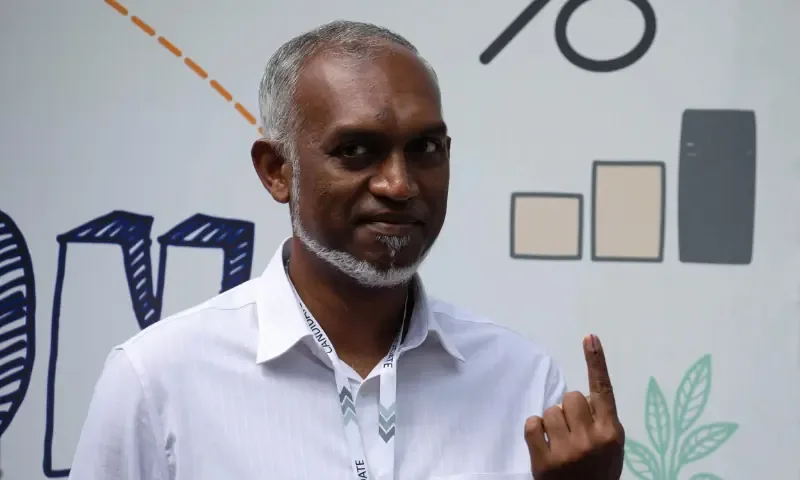 A photo of Maldivian President Mohamed Muizzu taken in Male, Maldives, on September 9, 2023. — Reuters/File