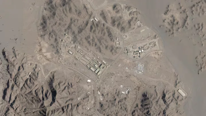 A satellite image shows the solid propellant motor plant in Al Duwadimi, Saudi Arabia, on September 7, 2025. Reuters File