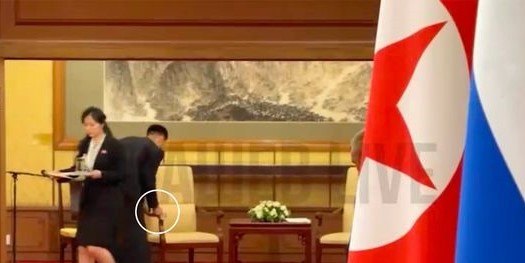 After the North Korean President left his chair was immediately sanitized