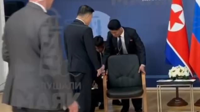 After the North Korean President left his chair was immediately sanitized