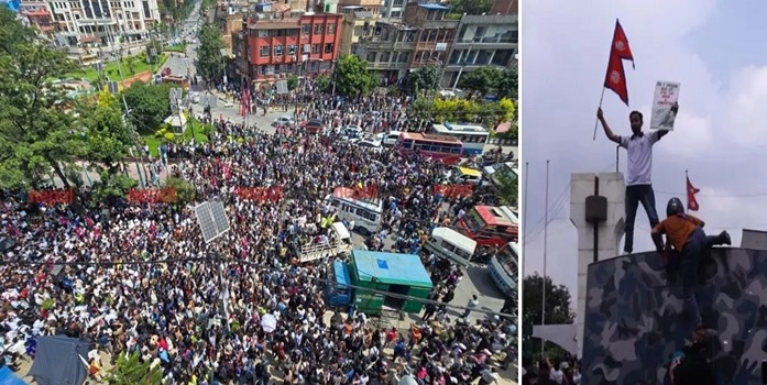 Violent protests against the ban on social media in Nepal
