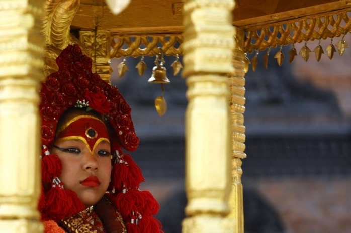 2-year-old girl elected goddess in Nepal