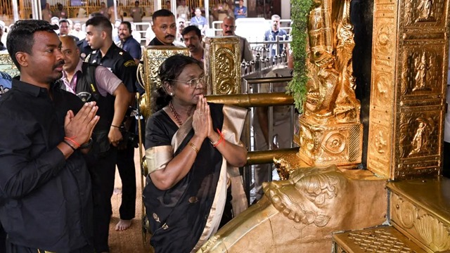 president murmu reached sabarimala temple