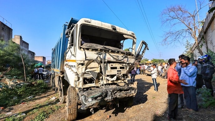Horrific road accident in Jaipur