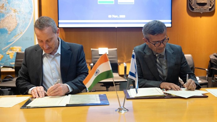 india and israel sign a defense cooperation agreement