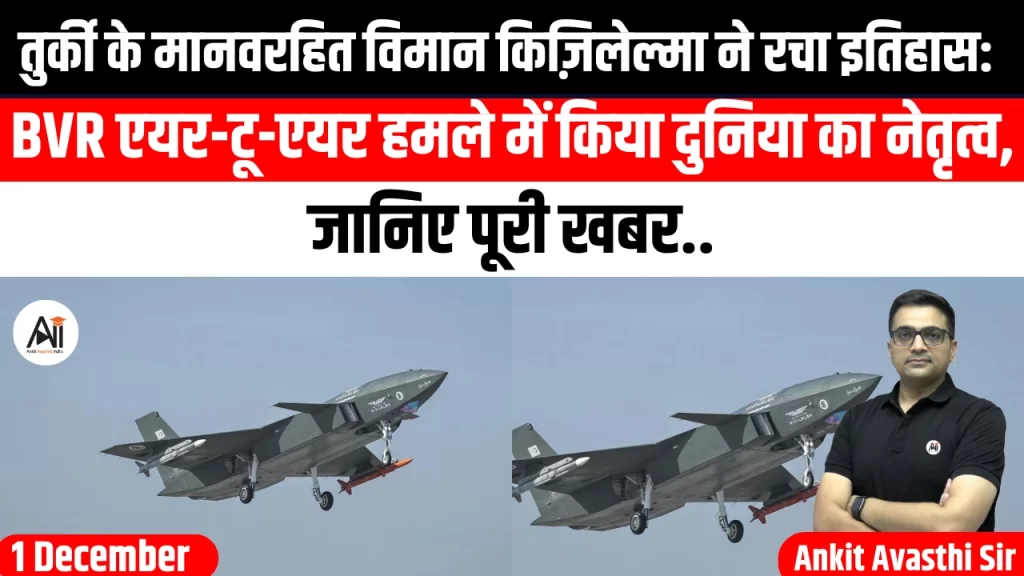 तुर्की के मानवरहित विमान किज़िलेल्मा ने रचा इतिहास: BVR एयर-टू-एयर हमले में किया दुनिया का नेतृत्व, जानिए पूरी खबर..