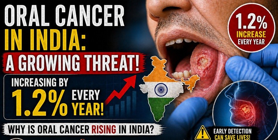 Oral Cancer is increasing by 1.2% every year