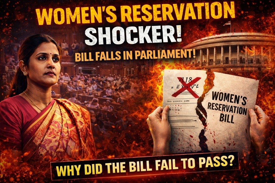 Women reservation bill defeated in Parliament by 54 votes