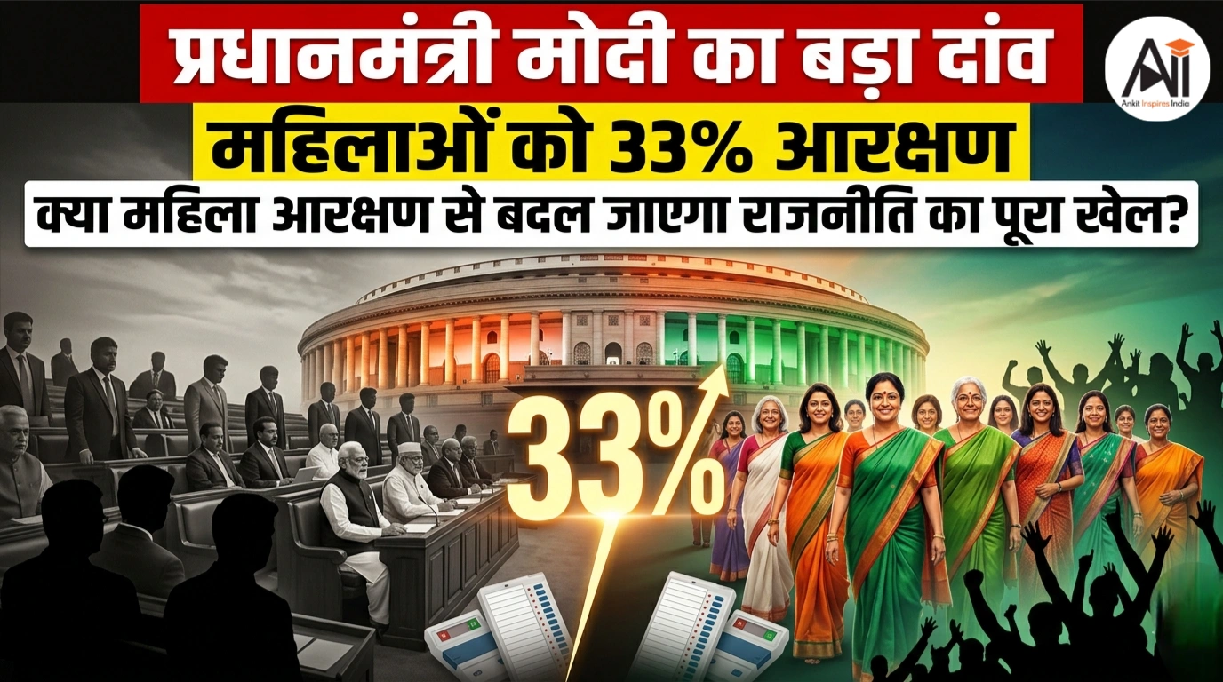 प्रधानमंत्री मोदी का बड़ा दांव : महिलाओं को 33% आरक्षण - क्या महिला आरक्षण से बदल जाएगा राजनीति का पूरा खेल?