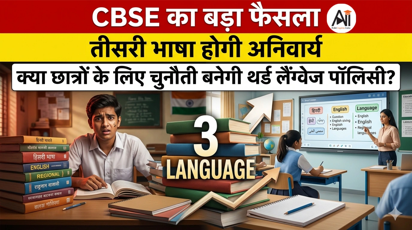 CBSE का बड़ा फैसला: तीसरी भाषा होगी अनिवार्य - क्या छात्रों के लिए चुनौती बनेगी थर्ड लैंग्वेज पॉलिसी?
