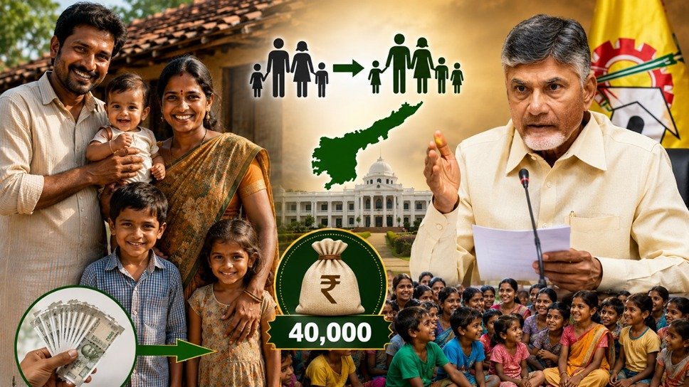 Andhra government giving ₹40000 for the third and fourth child