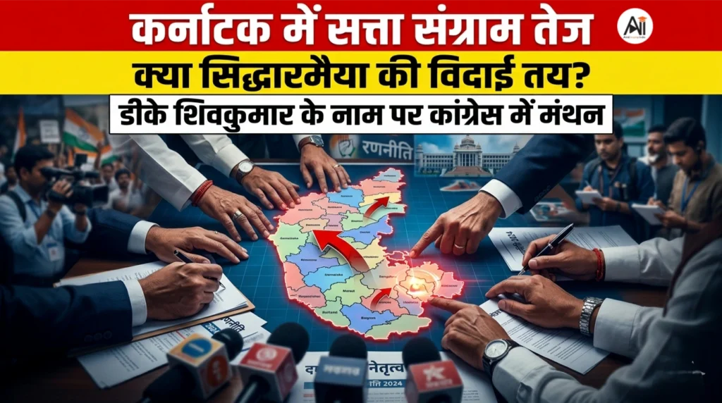कर्नाटक में सत्ता संग्राम तेज: क्या सिद्धारमैया की विदाई तय? डीके शिवकुमार के नाम पर कांग्रेस में मंथन