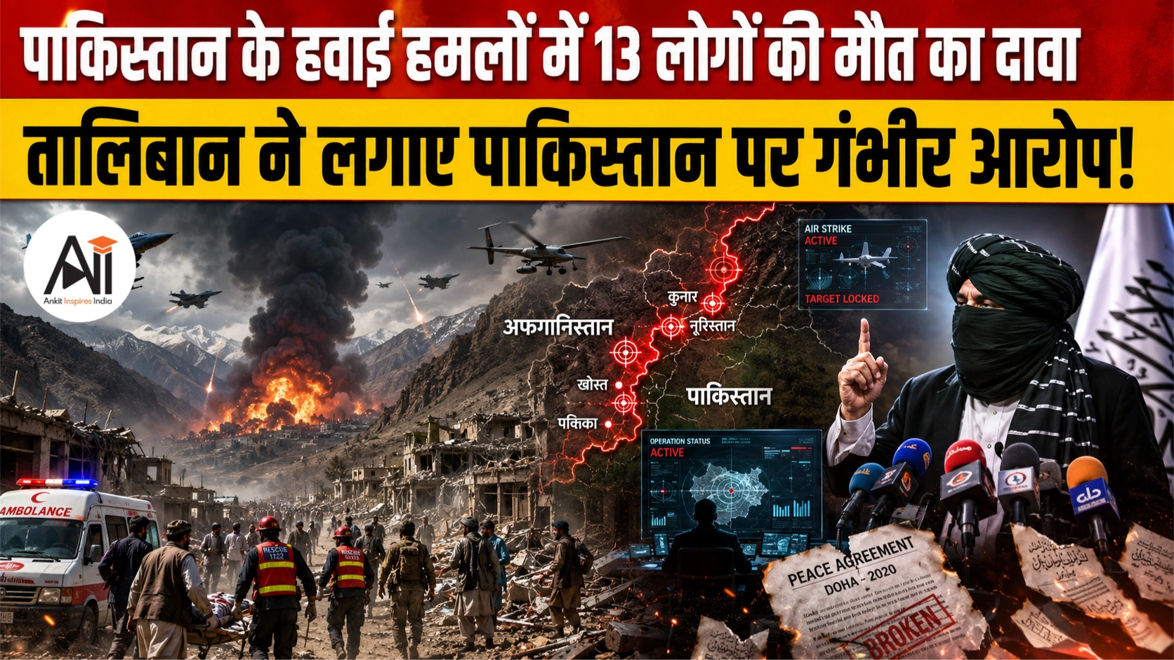 Afghans Killed in Pakistani Strikes: पाकिस्तान के हवाई हमलों में 13 लोगों की मौत का दावा, तालिबान ने लगाए पाकिस्तान पर ये आरोप?