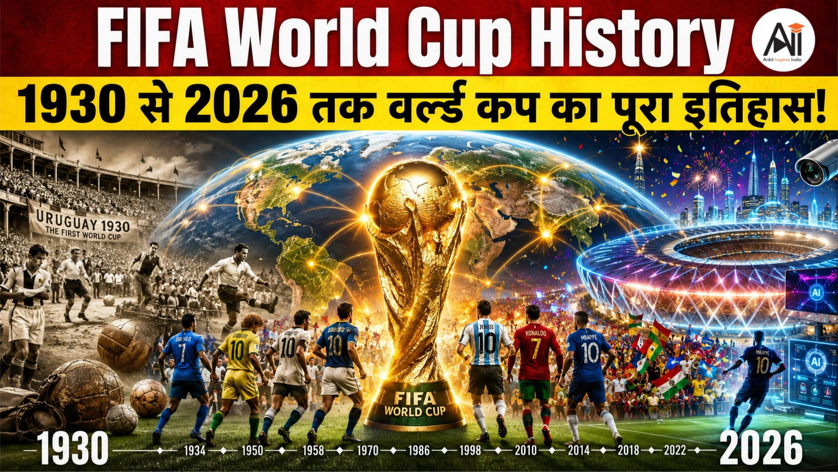 FIFA World Cup History: 1930 से 2026 तक वर्ल्ड कप का पूरा इतिहास!