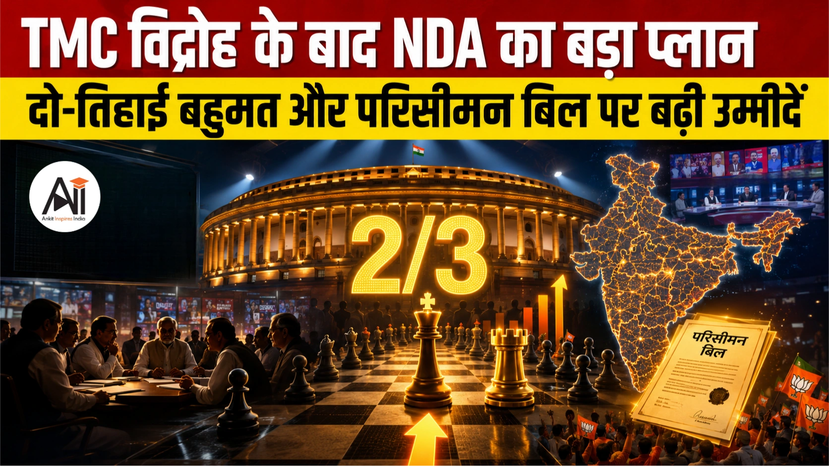 NDA Plan After TMC Rebellion: क्या टीएमसी में बगावत से लोकसभा में बदल जाएगा शक्ति संतुलन?