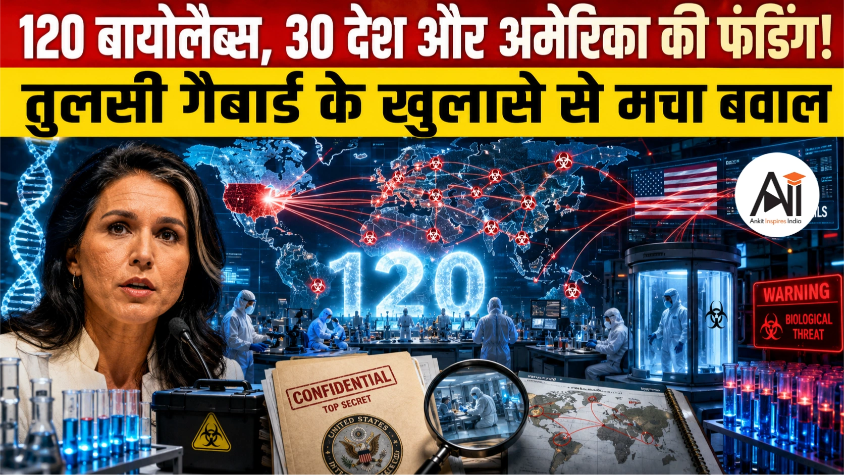 Tulsi Gabbard Biolab Claims: 30 से ज्यादा देशों में 120 बायोलैब्स को अमेरिकी फंडिंग का दावा, वैश्विक बहस तेज