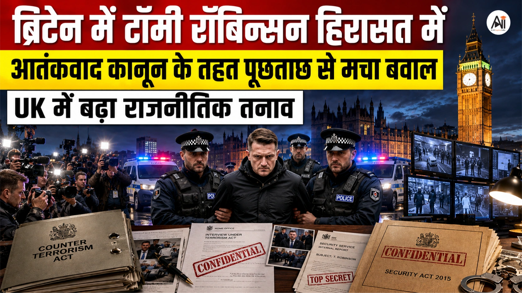 Tommy Robinson Detained: Heathrow Airport पर हिरासत, फोन जब्त, UK में फिर छिड़ी नई राजनीतिक बहस