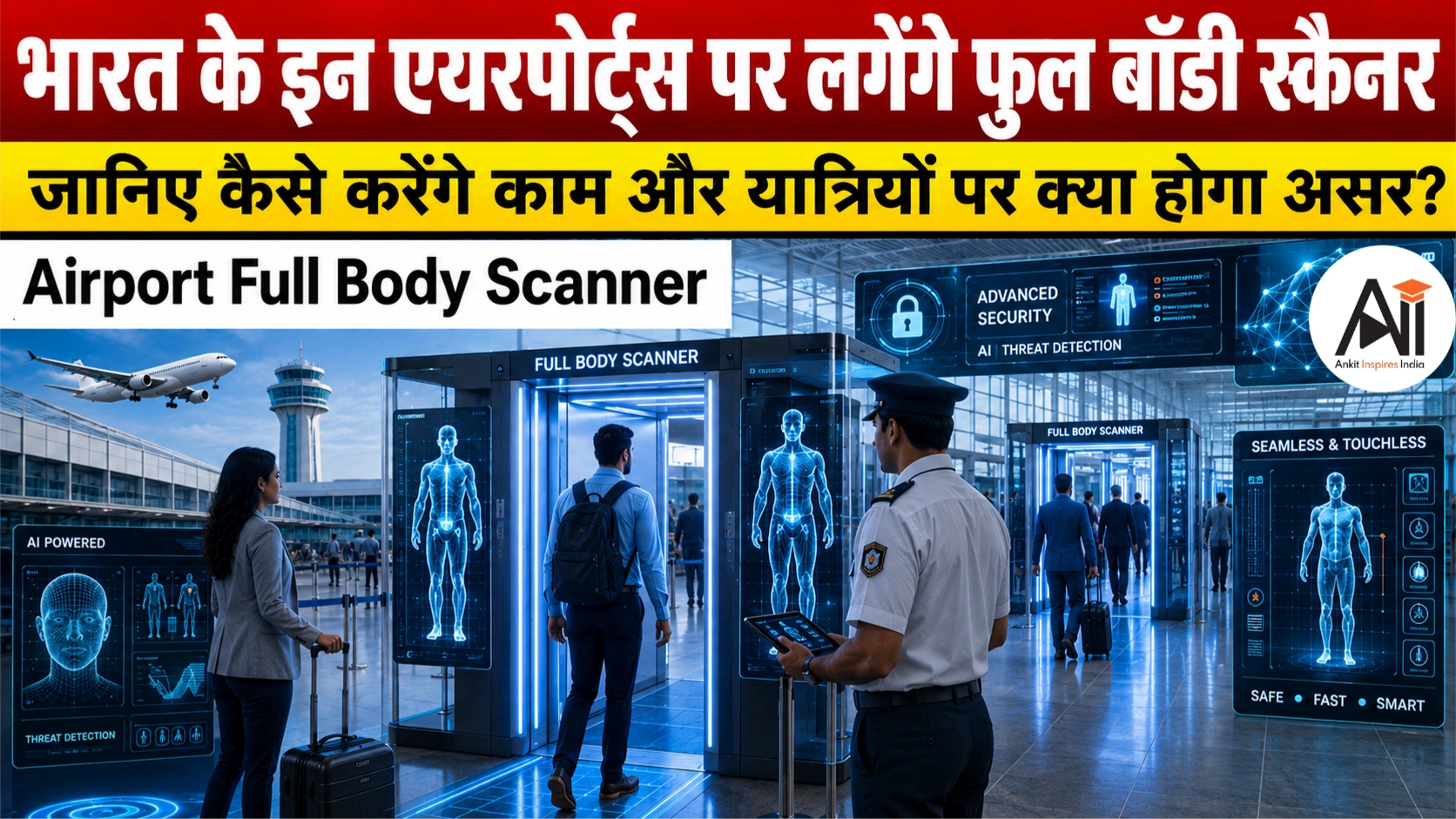 Scanners at Indian Airports: भारत के इन एयरपोर्ट्स पर लगेंगे फुल बॉडी स्कैनर, जानिए कैसे करेंगे काम और यात्रियों पर क्या होगा असर?