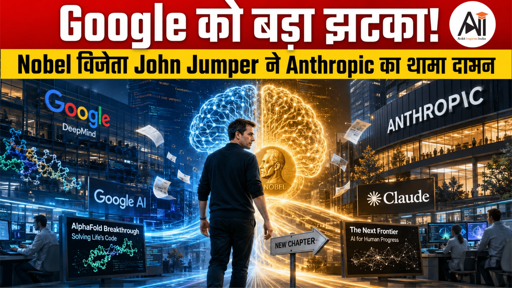 John Jumper Anthropic: Google DeepMind को बड़ा झटका! AlphaFold के नोबेल विजेता ने बदली टीम, AI रेस में बढ़ेगी टक्कर