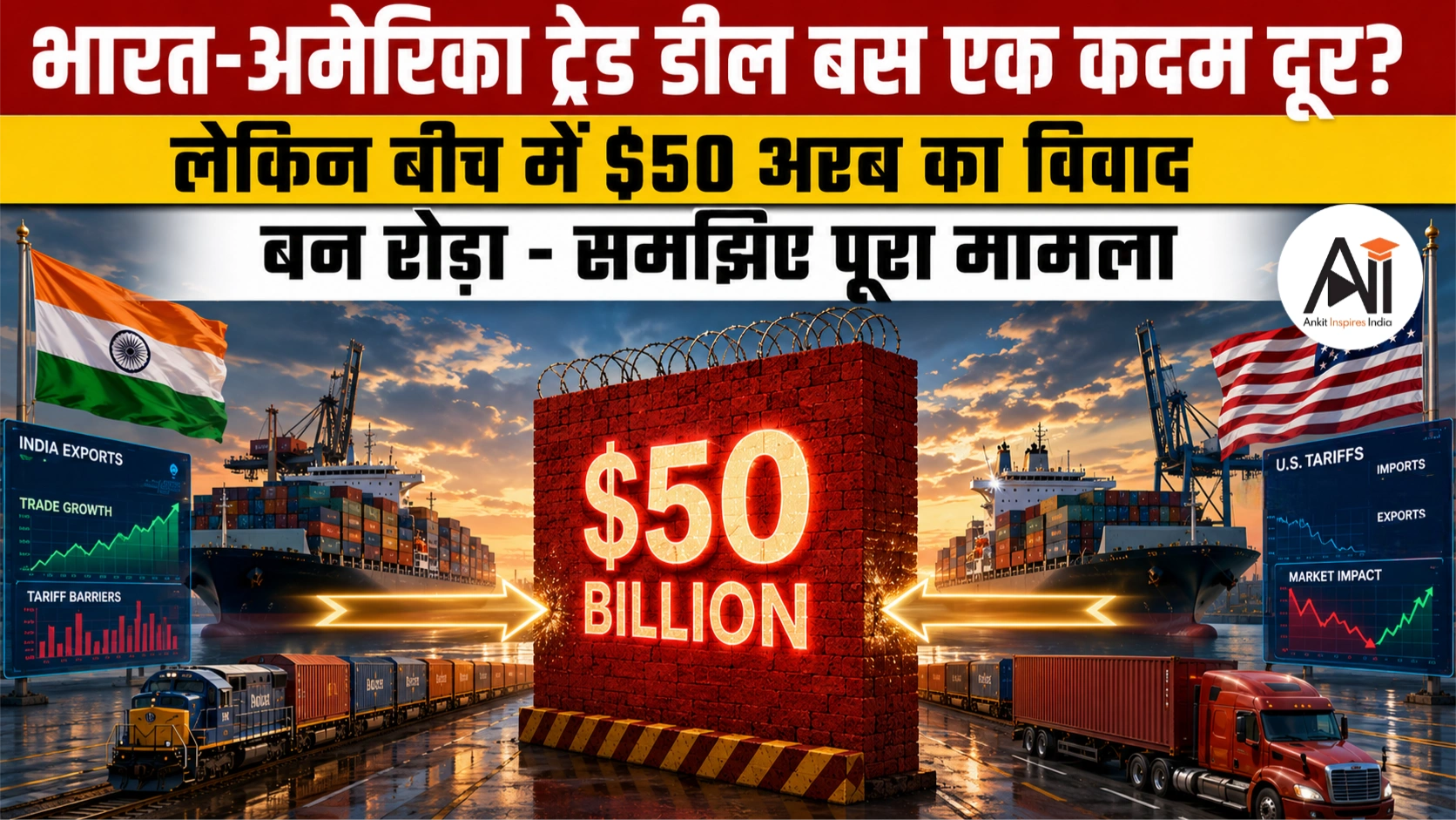 India-US Trade Deal: भारत-अमेरिका ट्रेड डील बस एक कदम दूर? लेकिन बीच में $50 अरब का विवाद बन रोड़ा - समझिए पूरा मामला