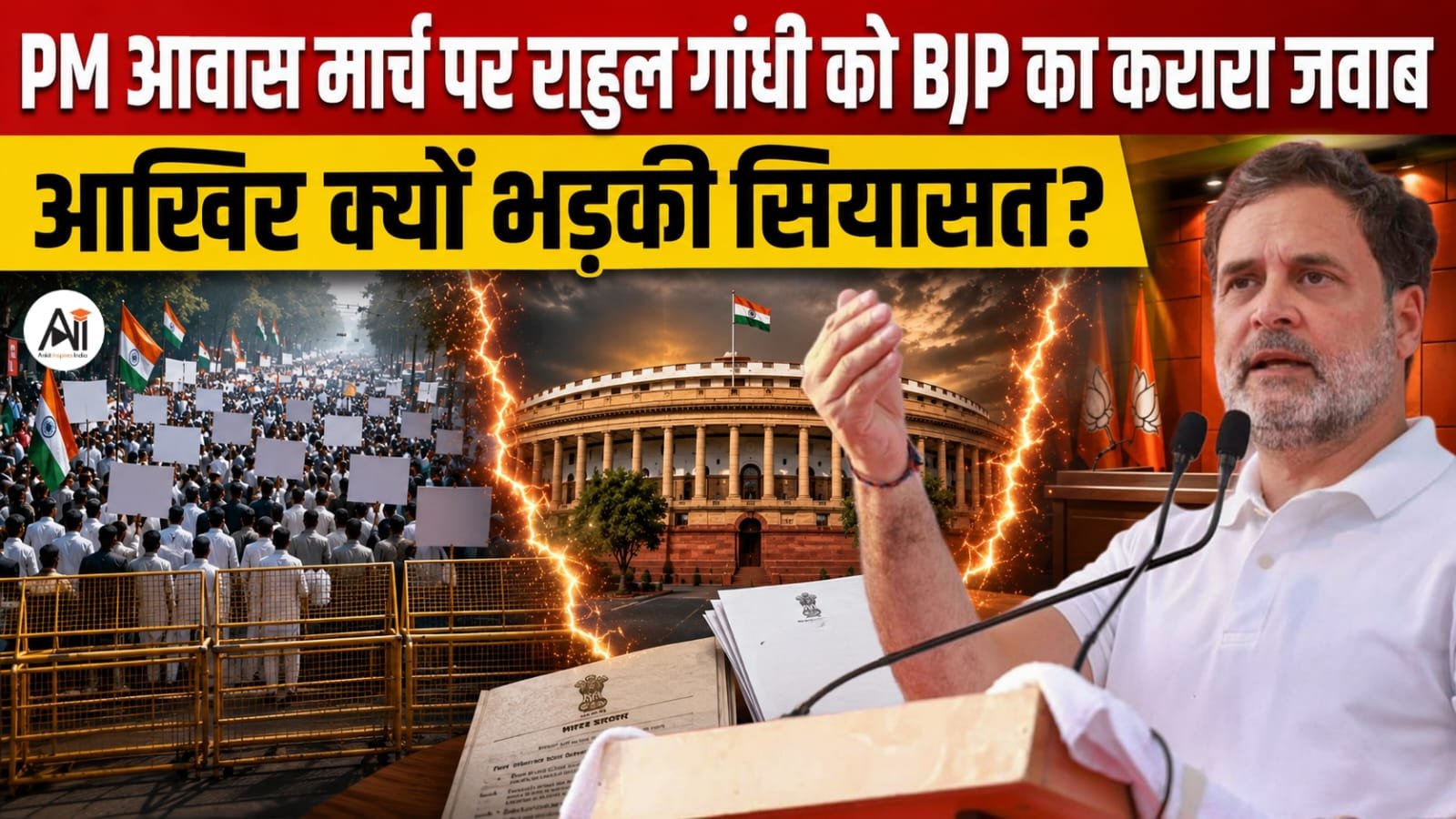 BJP Targets Rahul Gandhi: PM आवास मार्च के बाद राहुल गांधी पर BJP का बड़ा हमला, जानिए क्यों गरमाई सियासत