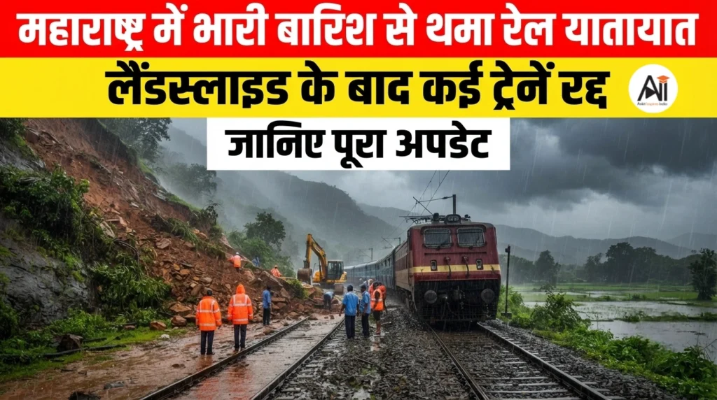 Mumbai Pune Train: महाराष्ट्र में भारी बारिश से थमा रेल यातायात, लैंडस्लाइड के बाद कई ट्रेनें रद्द; जानिए पूरा अपडेट